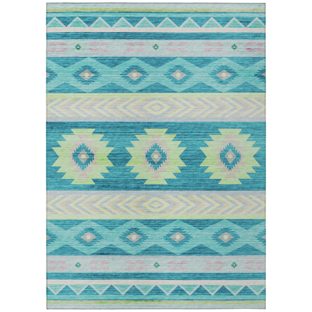 Indoor/Outdoor Sonora ASO33 Peacock Washable 8' x 10' Rug