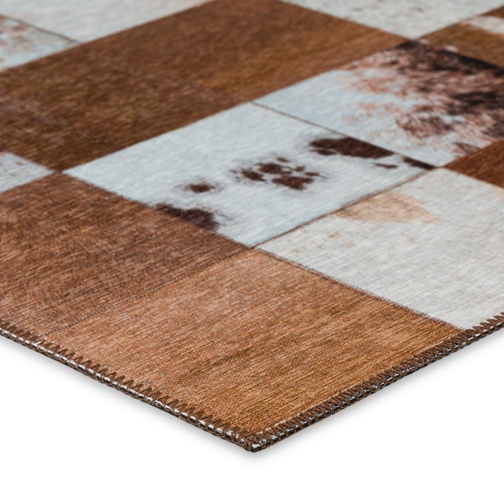 Laredo Brown Animal Patchwork 3' x 5' Area Rug Brown ALR40