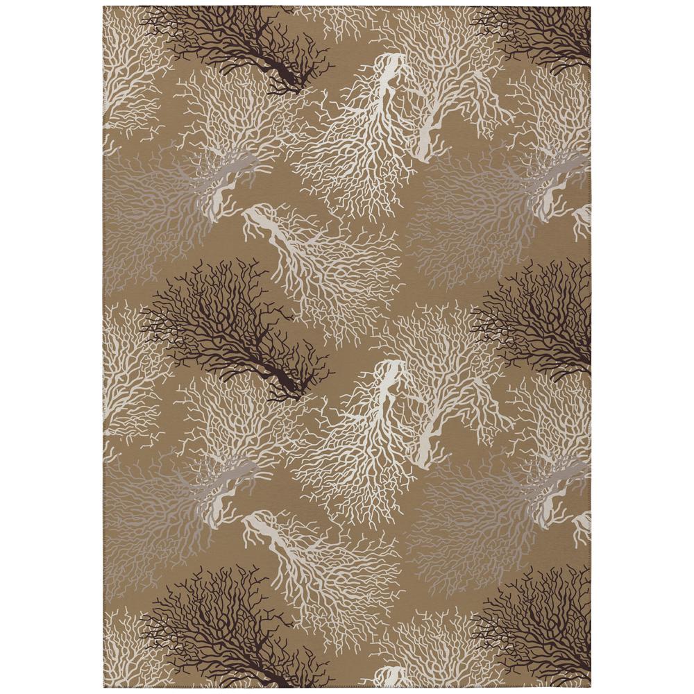 Indoor/Outdoor Surfside ASR33 Latte Washable 9' x 12' Rug
