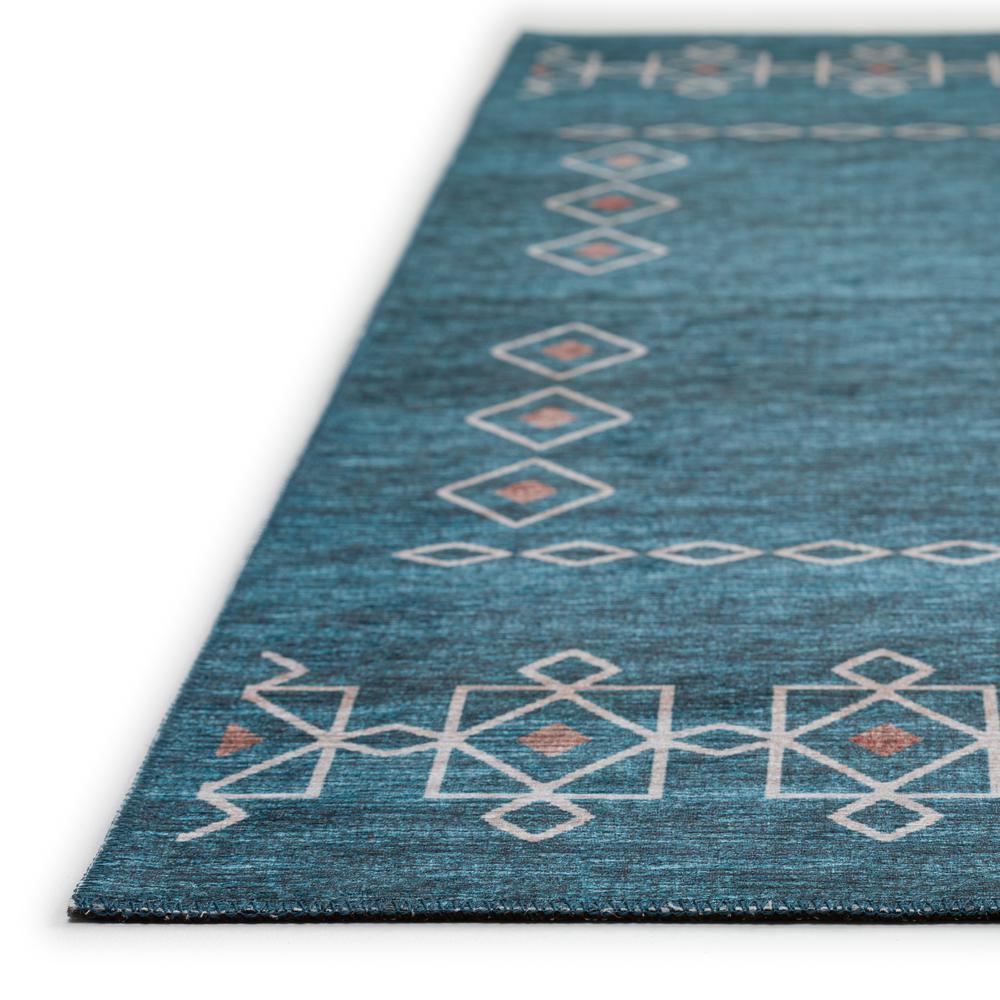 Yuma Blue Transitional Southwest 3' x 5' Area Rug Blue AYU33