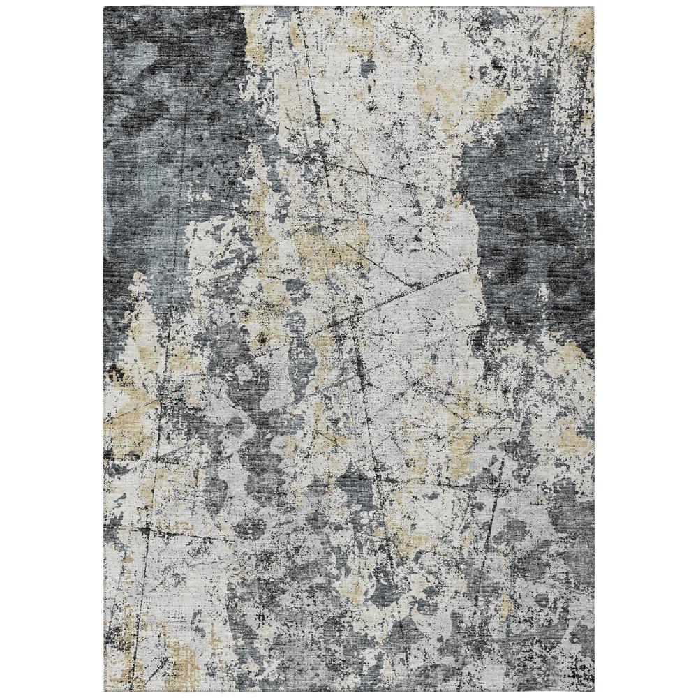 Indoor/Outdoor Accord AAC33 Black Washable 9' x 12' Rug