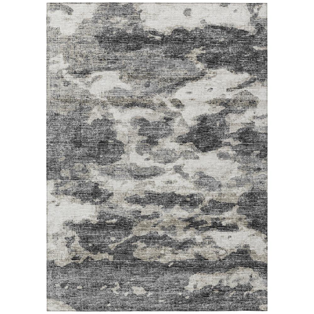 Indoor/Outdoor Accord AAC36 Black Washable 9' x 12' Rug