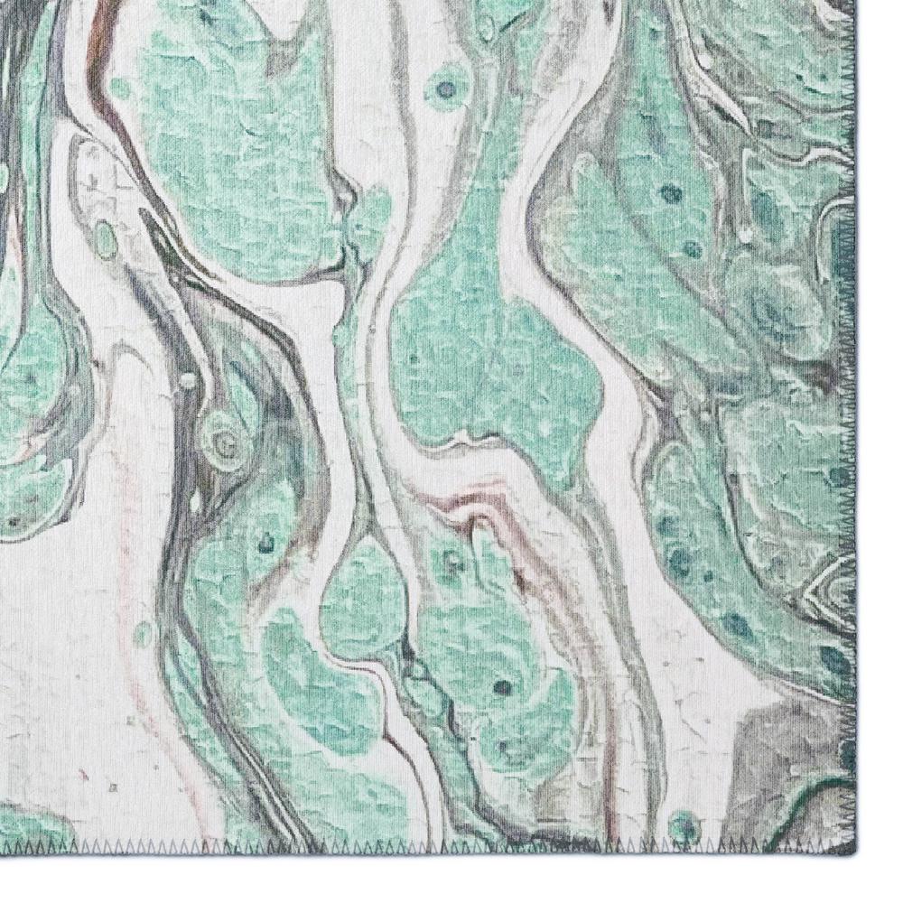 Karina Mint Modern Abstract 3' x 5' Area Rug Mint AKC39