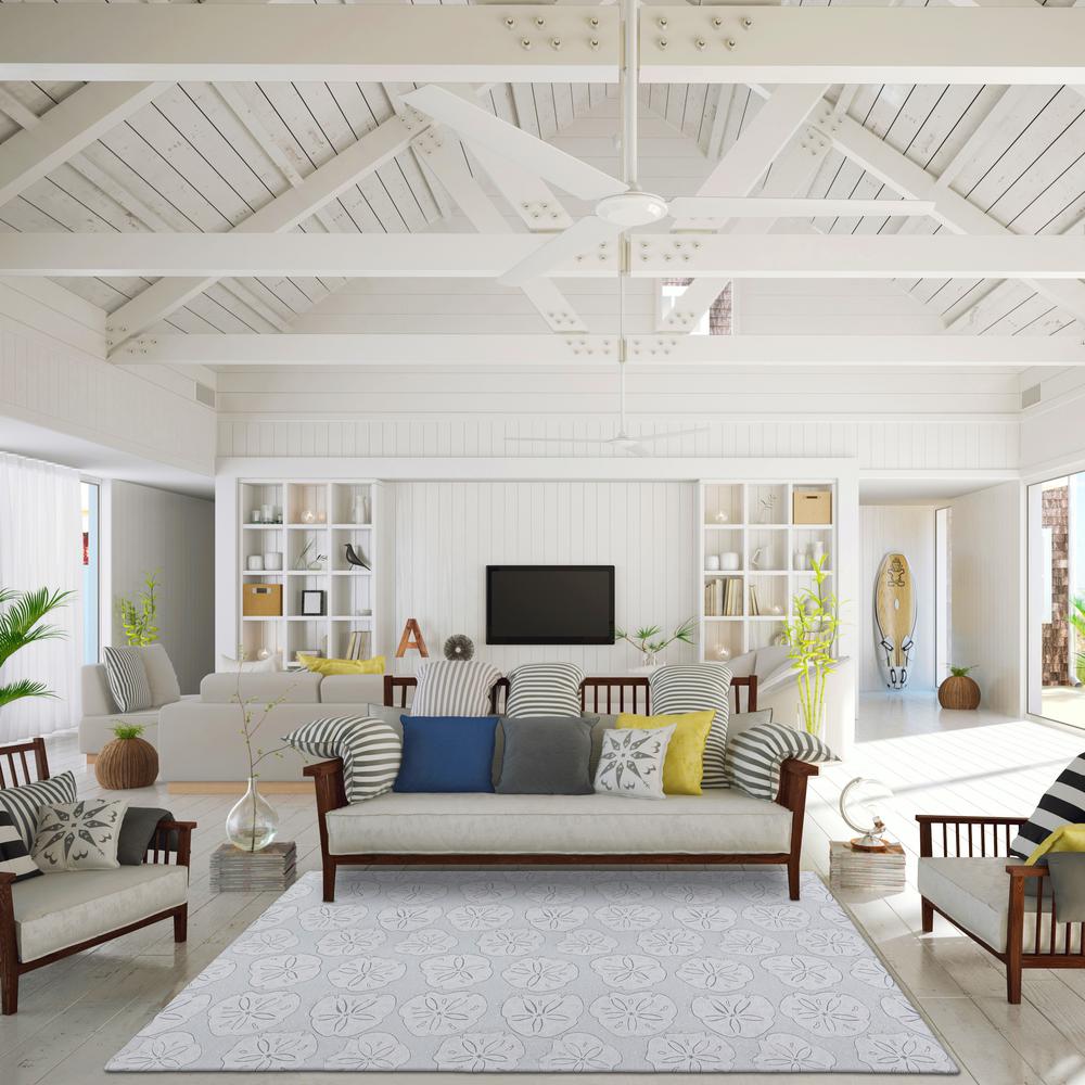 Indoor/Outdoor Surfside ASR40 Gray Washable 9' x 12' Rug