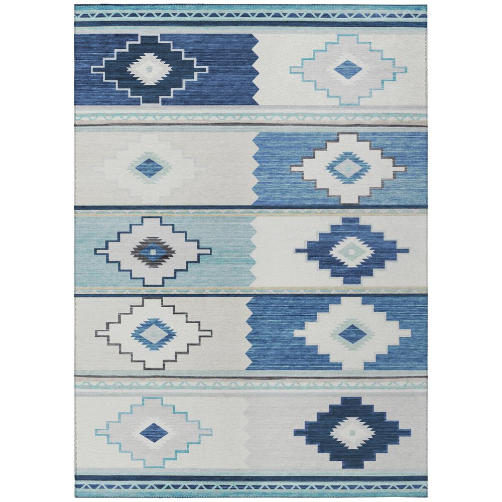 Indoor/Outdoor Sonora ASO31 Blue Washable 9' x 12' Rug