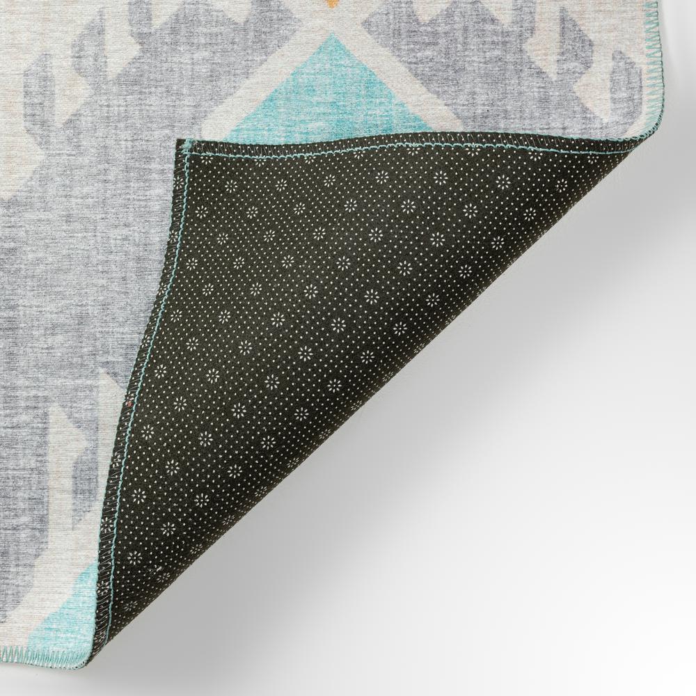 Yuma Aqua Bohemian Ikat 5' x 7'6" Area Rug Aqua AYU32