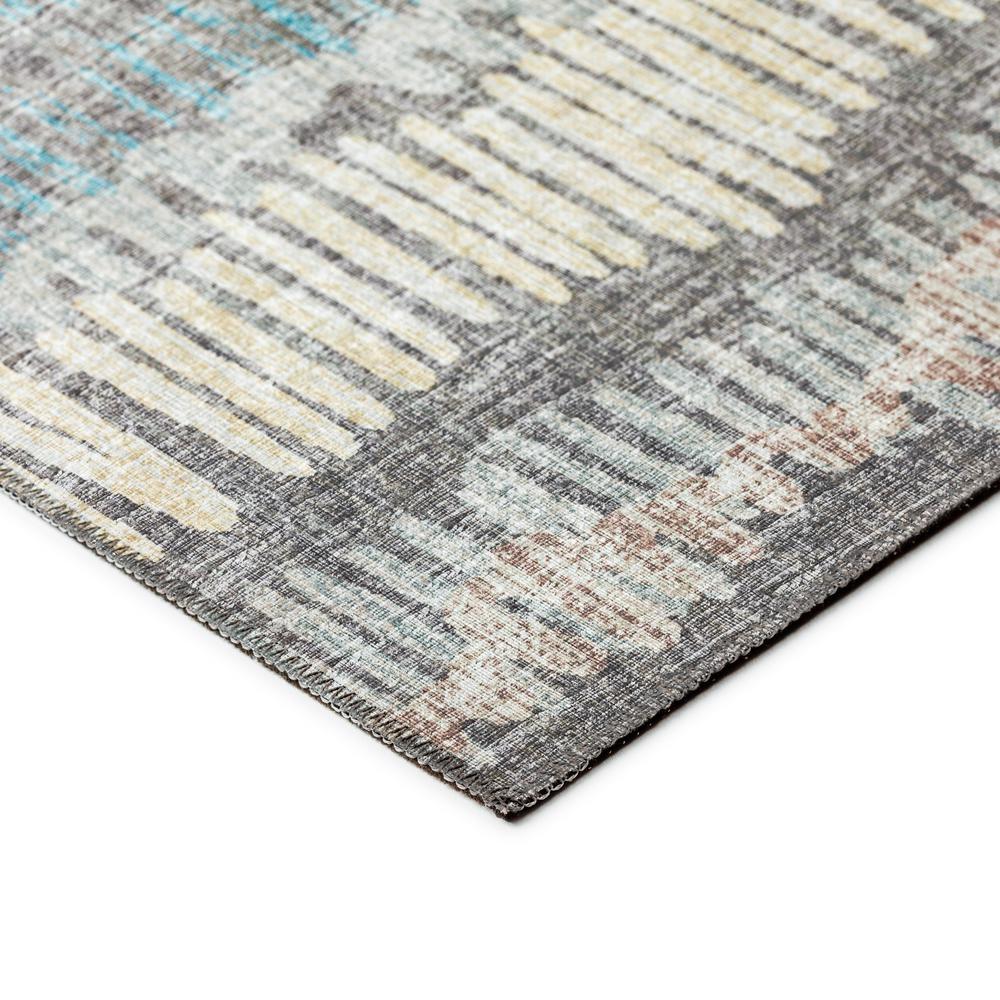 Rylee Gray Transitional Striped 5' x 7'6" Area Rug Gray ARY34