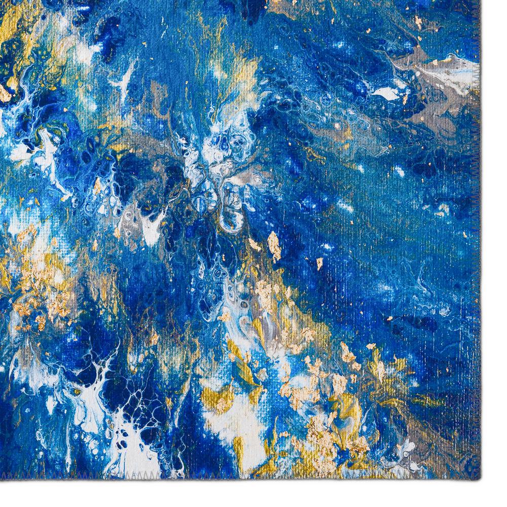 Karina Blue Modern Abstract 5' x 7'6" Area Rug Blue AKC47