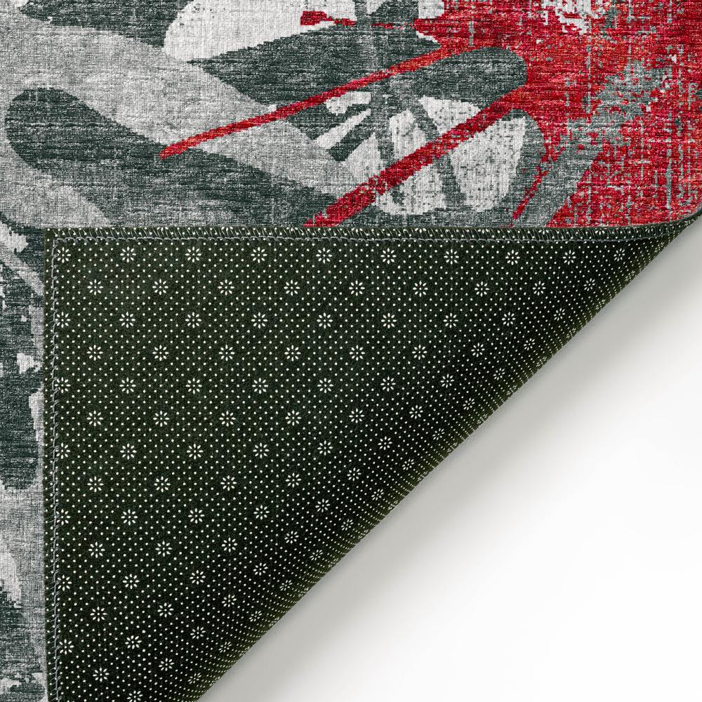 Bravado Red Contemporary Color Splash 8' x 8' Area Rug Red ABV36