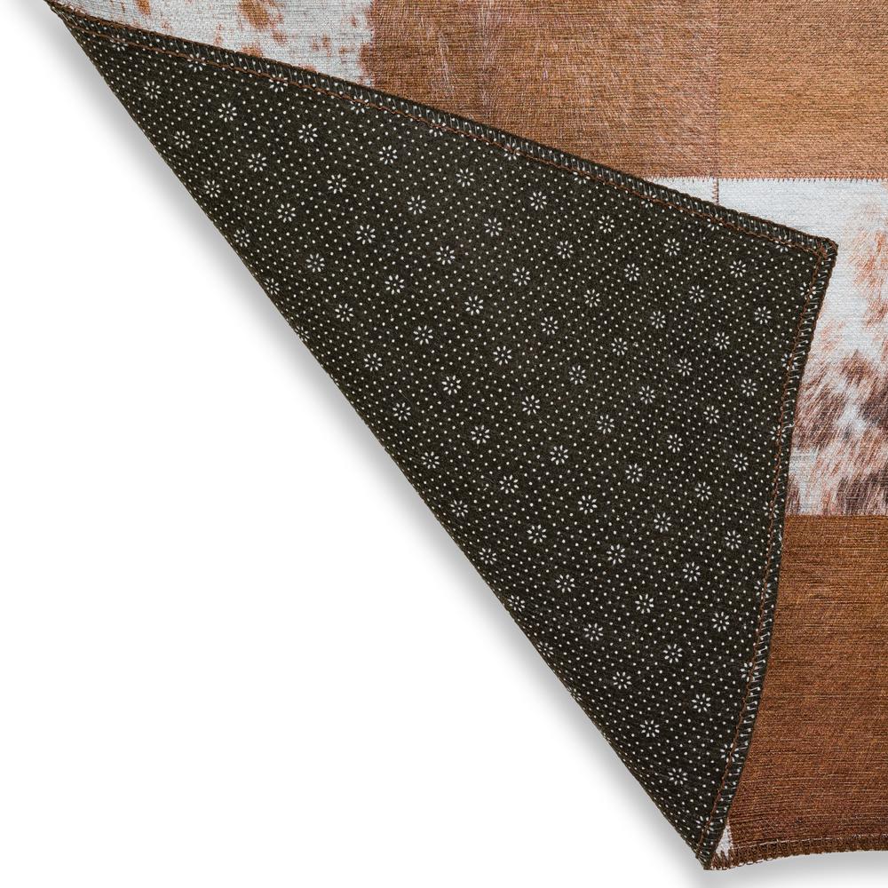 Laredo Brown Animal Patchwork 8' x 8' Round Rug Brown ALR40