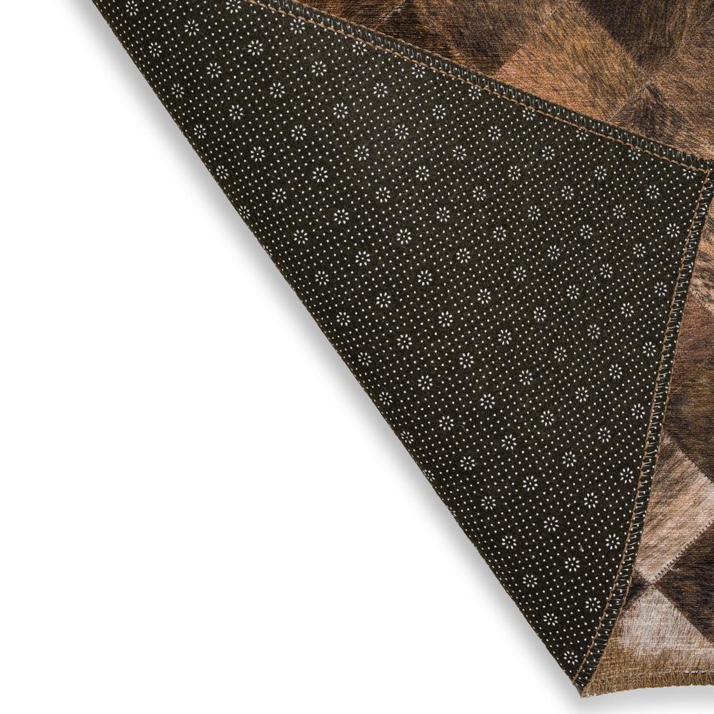 Laredo Brown Animal Patchwork 8' x 8' Round Rug Brown ALR32