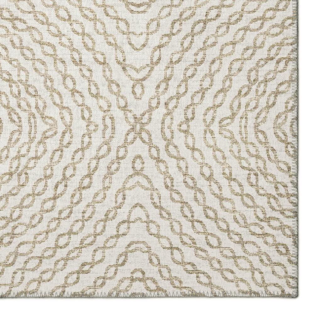Bravado Linen Transitional Geometric 8' x 8' Area Rug Linen ABV33