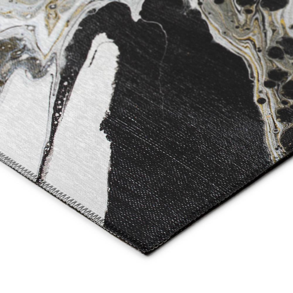 Karina Midnight Modern Abstract 8' x 8' Area Rug Midnight AKC43