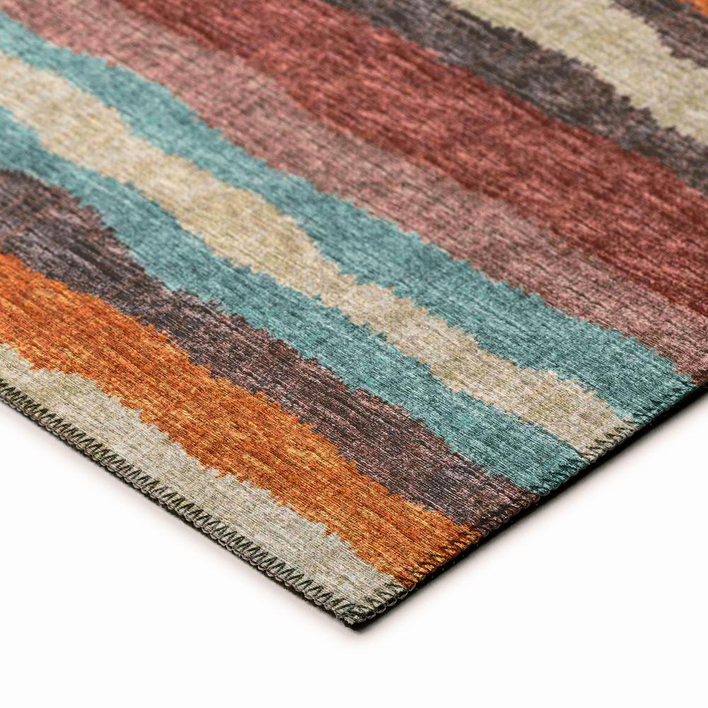 Bravado Paprika Contemporary Striped 8' x 10' Area Rug Paprika ABV37