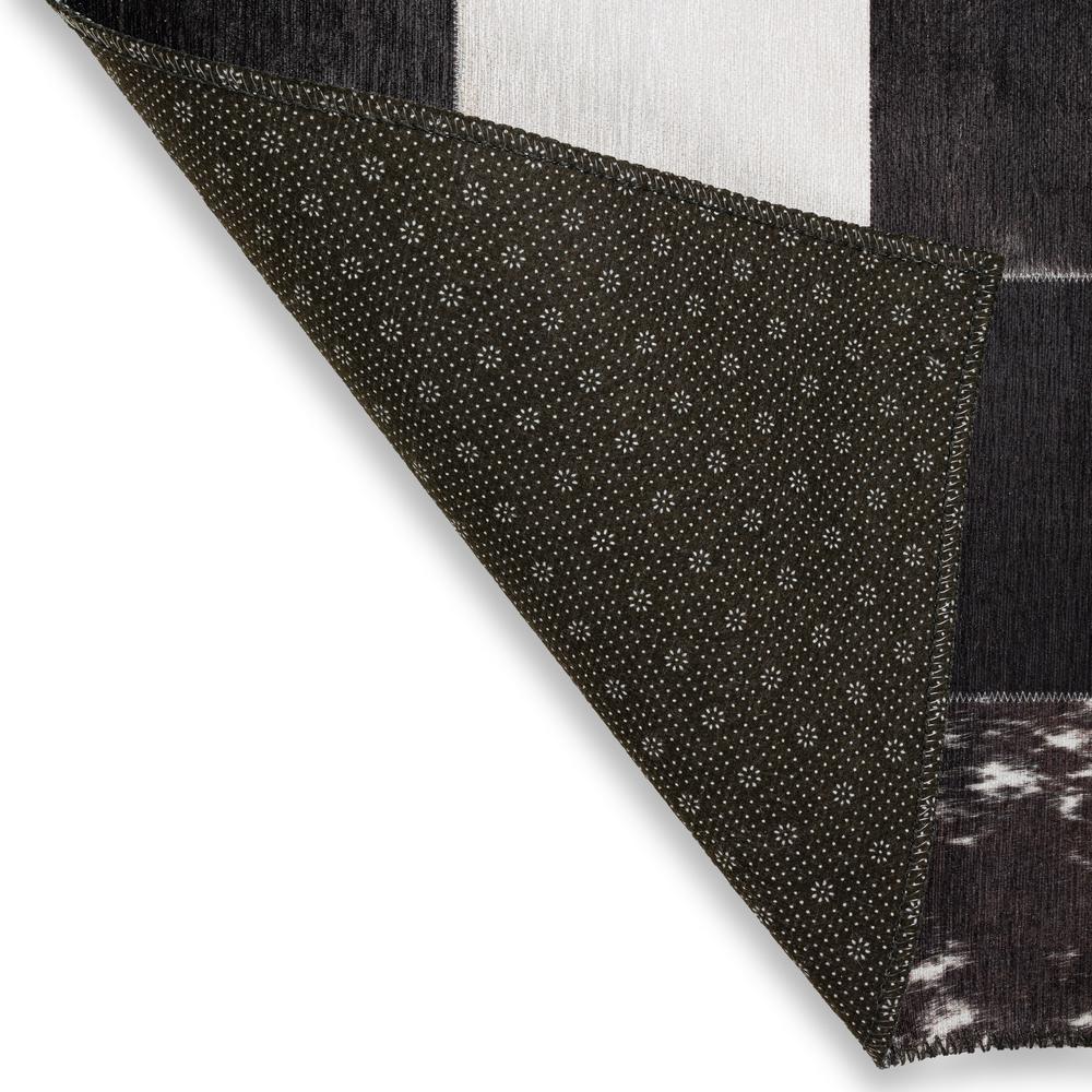 Laredo Black Animal Patchwork 8' x 10' Area Rug Black ALR40