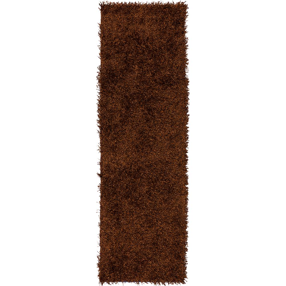 Addison Sommer Solid Spice Balloon Shag 2’3" x 7'6"  Runner Rug