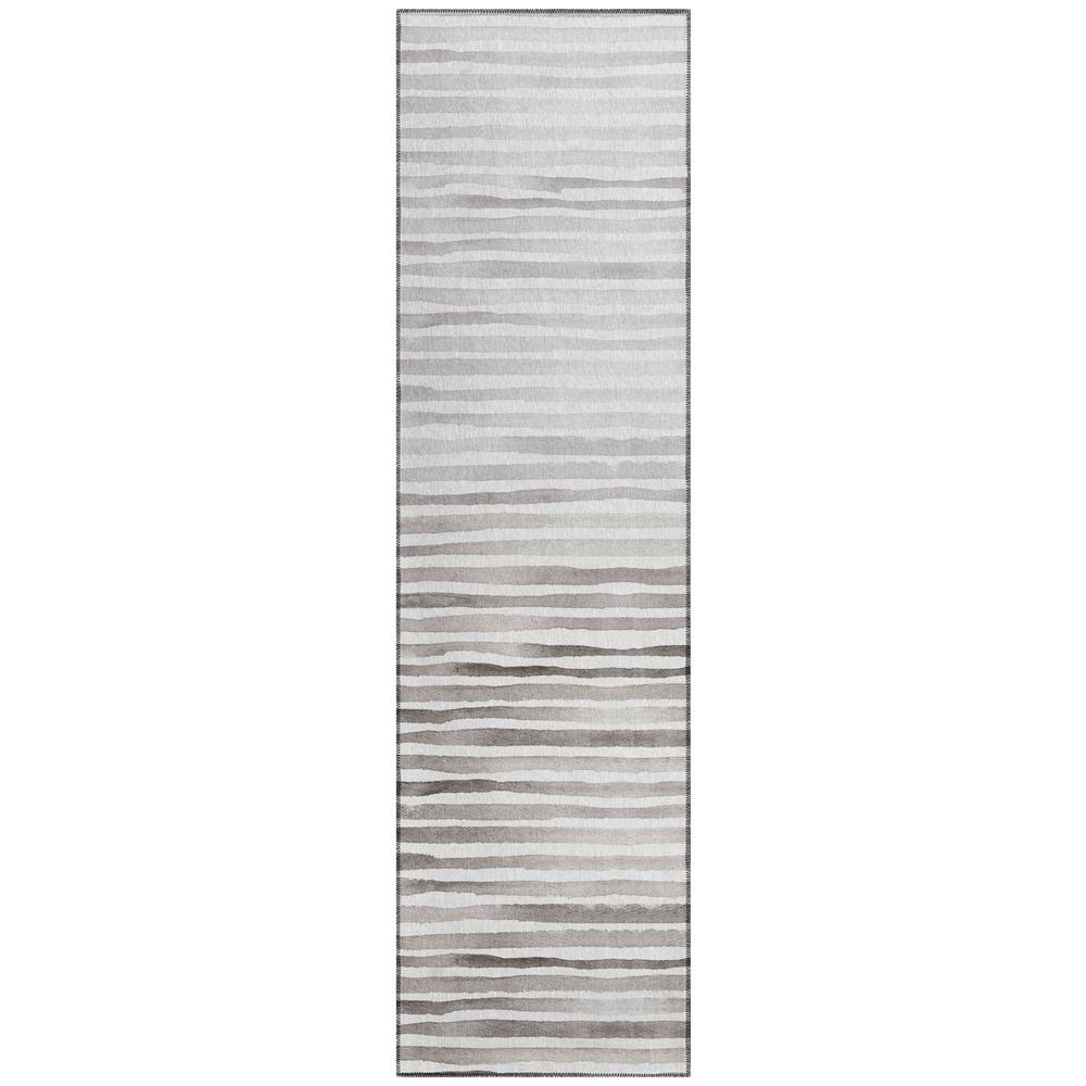Indoor/Outdoor Surfside ASR38 Gray Washable 2'3" x 7'6" Runner Rug