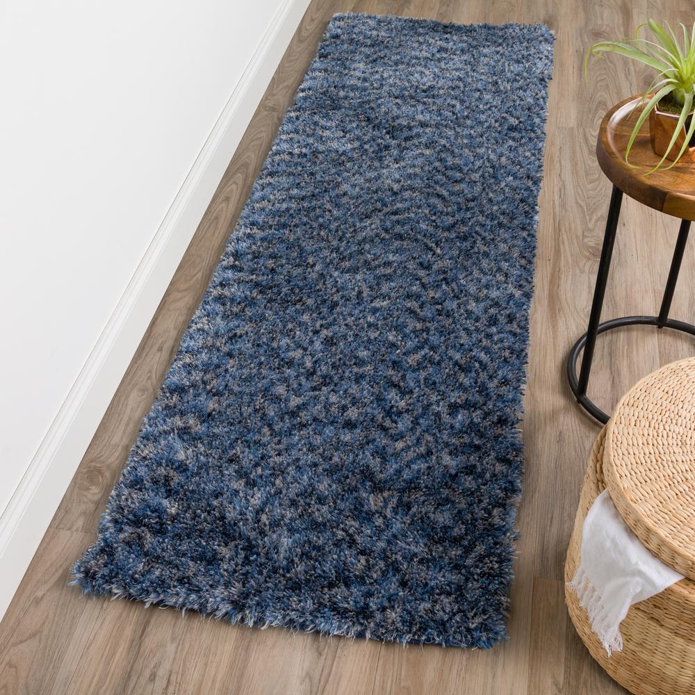 Addison Retreat Casual Multi-tonal Ink 2’3" x 7'6" Shag Runner Rug