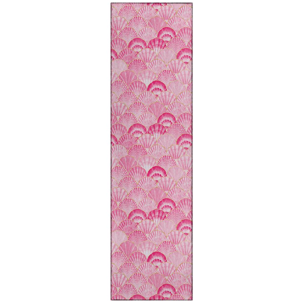 Indoor/Outdoor Surfside ASR32 Pink Washable 2'3" x 7'6" Runner Rug