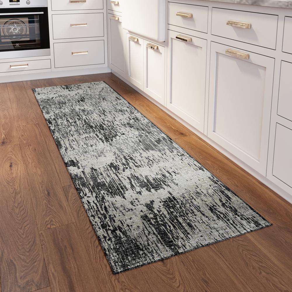 Indoor/Outdoor Accord AAC31 Gray Washable 2'3" x 7'6" Runner Rug