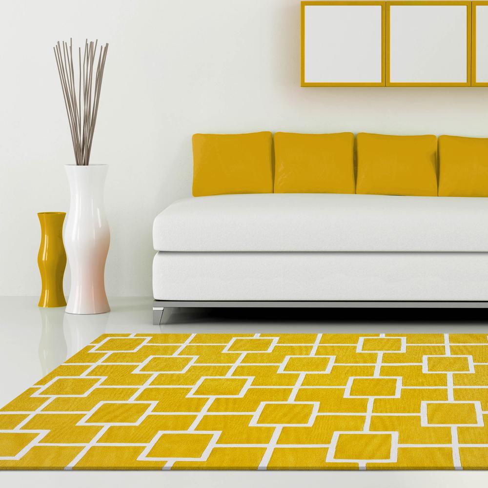 Optics 33 Yellow 9'X13', Area Rug