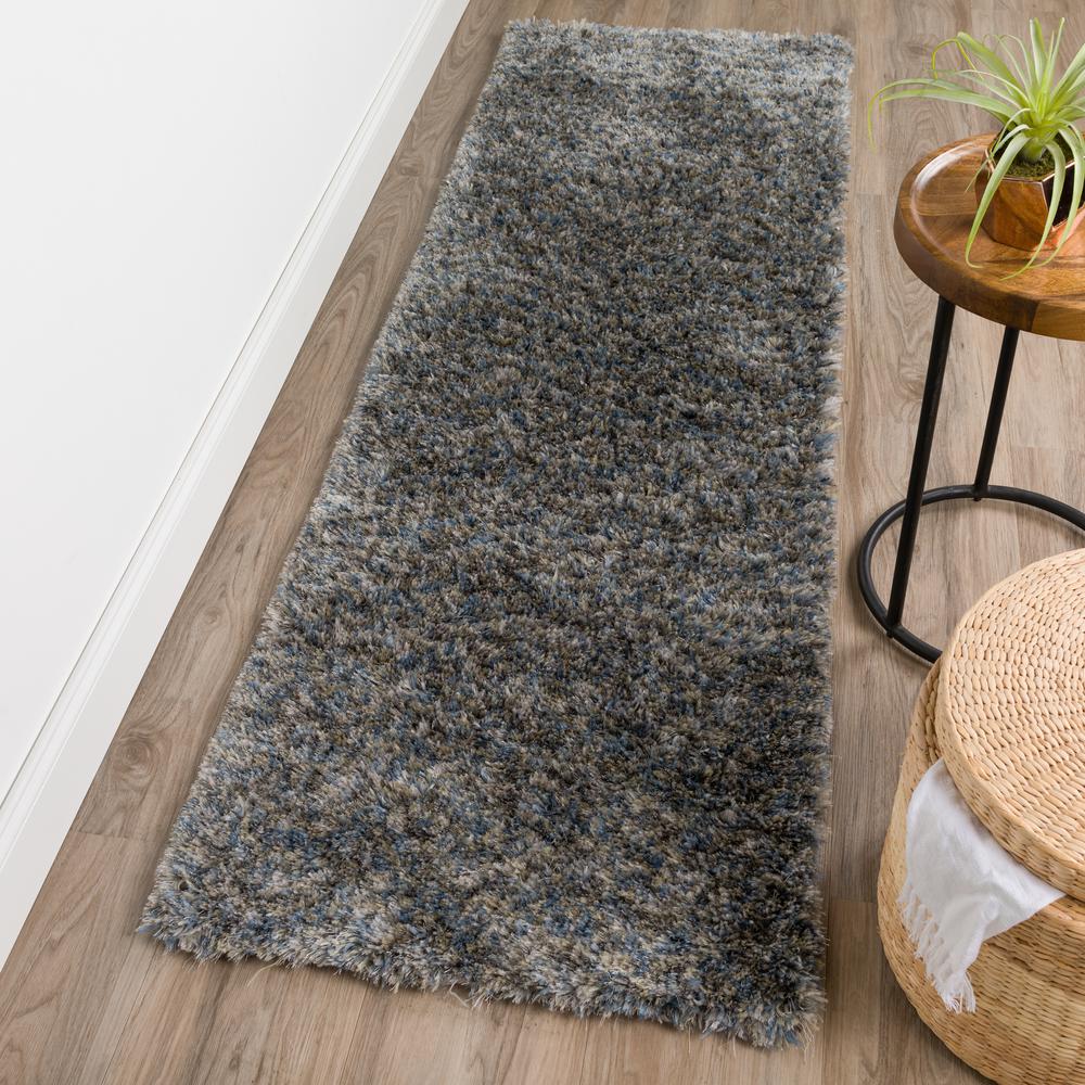 Addison Retreat Casual Multi-tonal Khaki 2’3" x 7'6" Shag Runner Rug