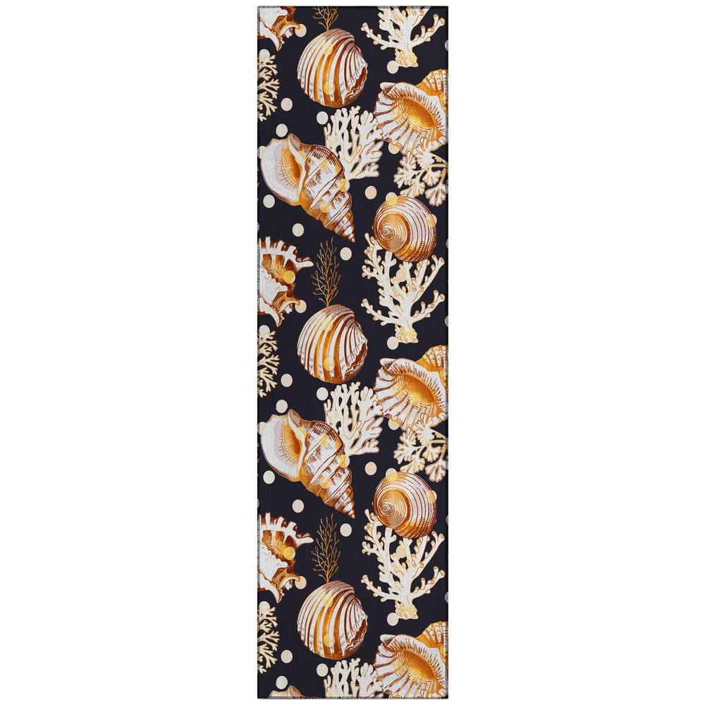 Indoor/Outdoor Surfside ASR36 Midnight Washable 2'3" x 7'6" Runner Rug