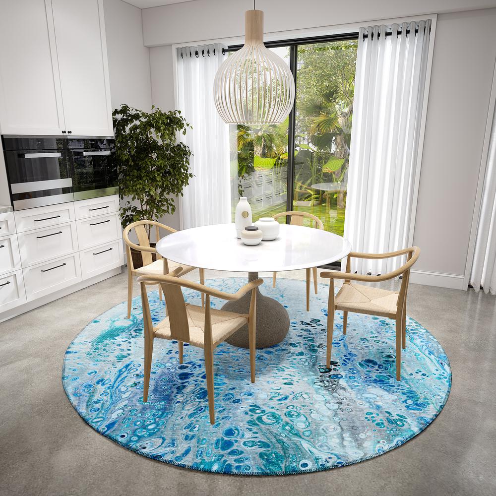 Karina Shoreline Modern Abstract 8' x 8' Area Rug Shoreline AKC48