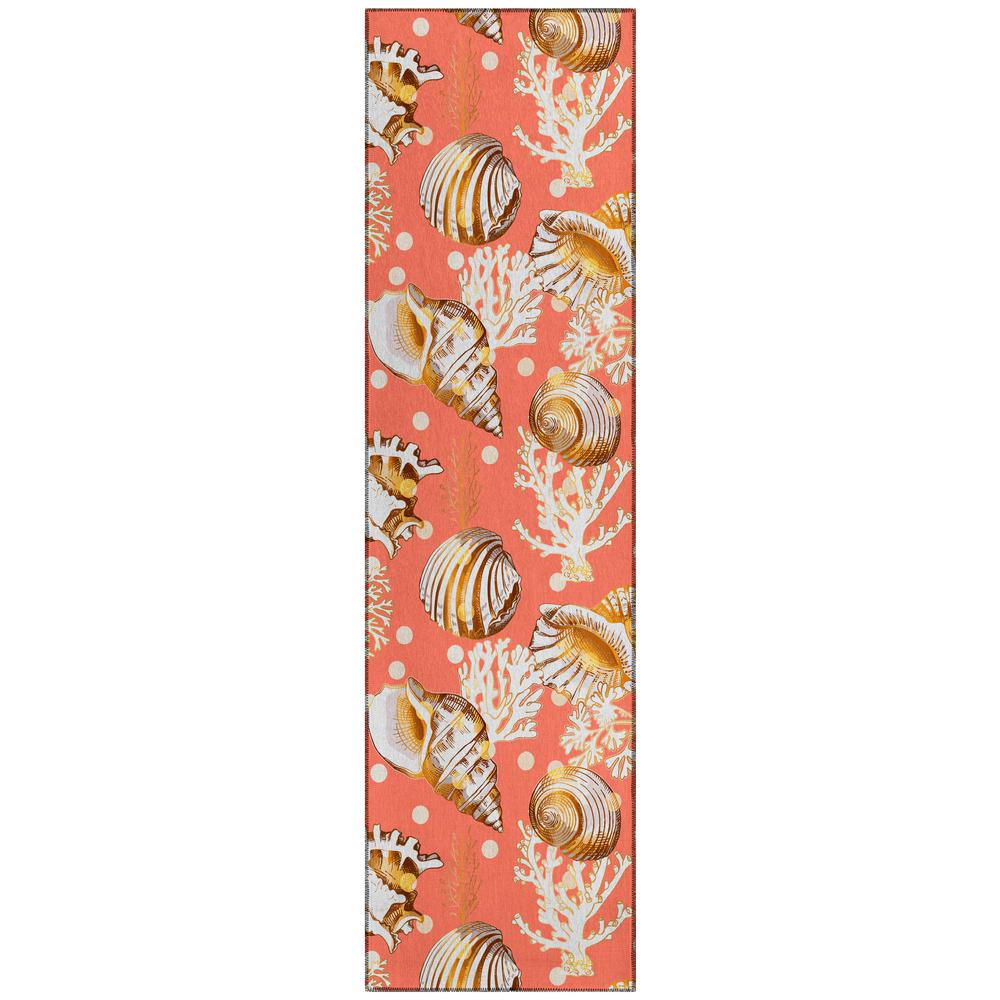 Indoor/Outdoor Surfside ASR36 Peach Washable 2'3" x 7'6" Runner Rug