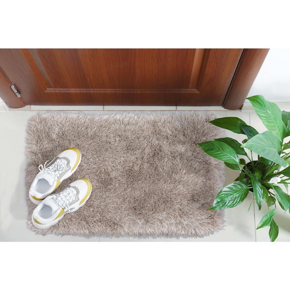 Addison Aurora Deeply Complex Modern Taupe Shag 2' x 3' Accent Rug