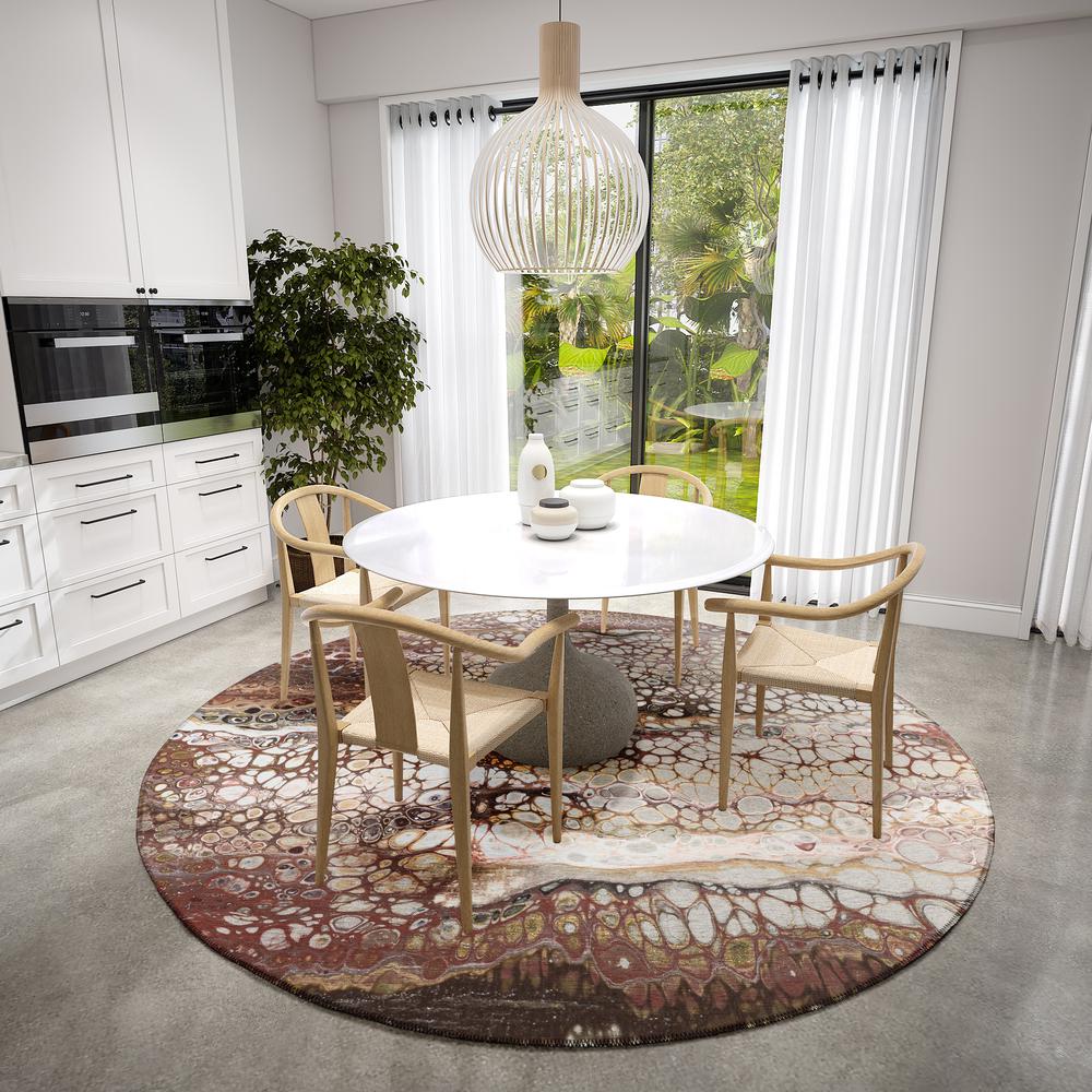 Karina Riverbed Modern Abstract 8' x 8' Area Rug Riverbed AKC45