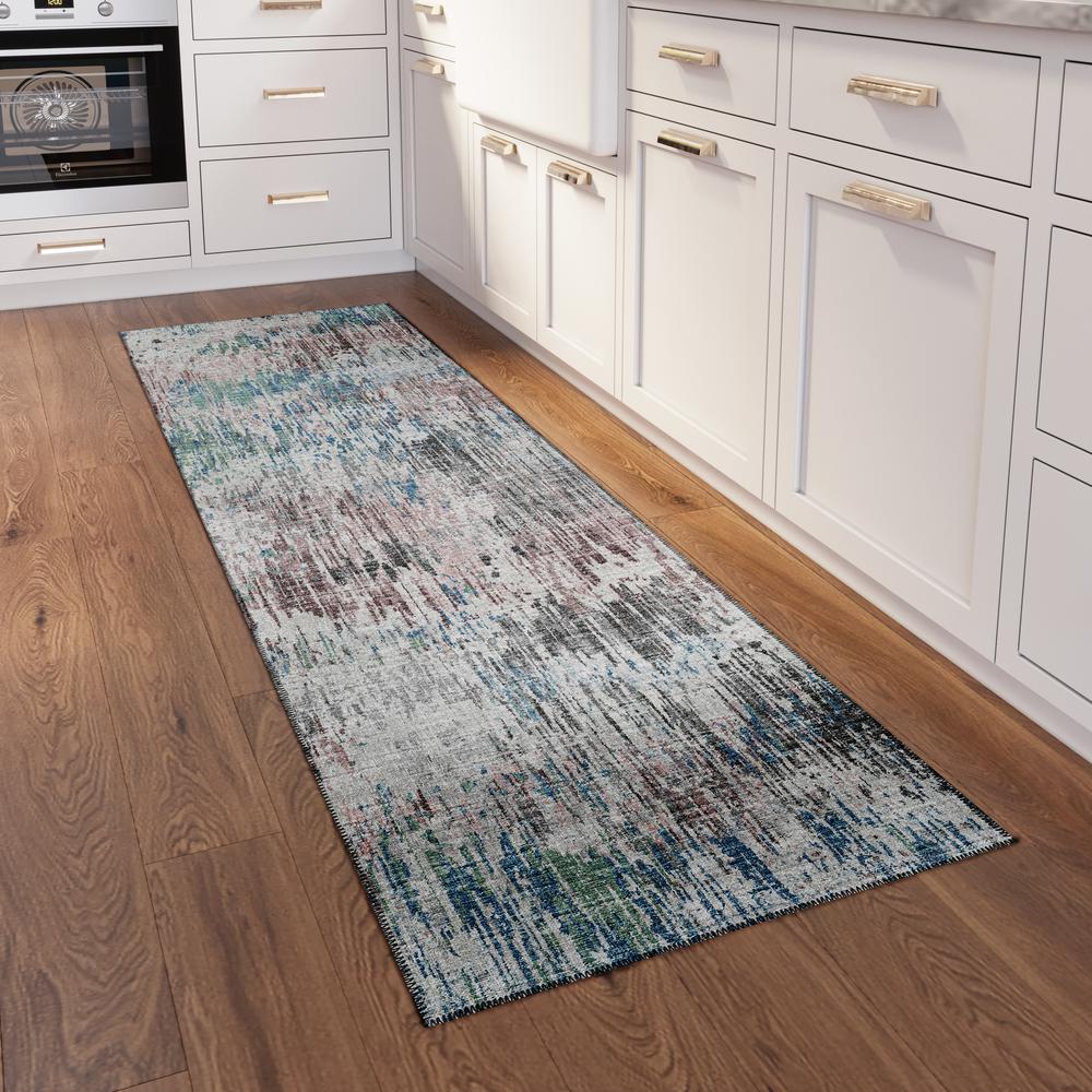Indoor/Outdoor Accord AAC31 Multi Washable 2'3" x 7'6" Runner Rug