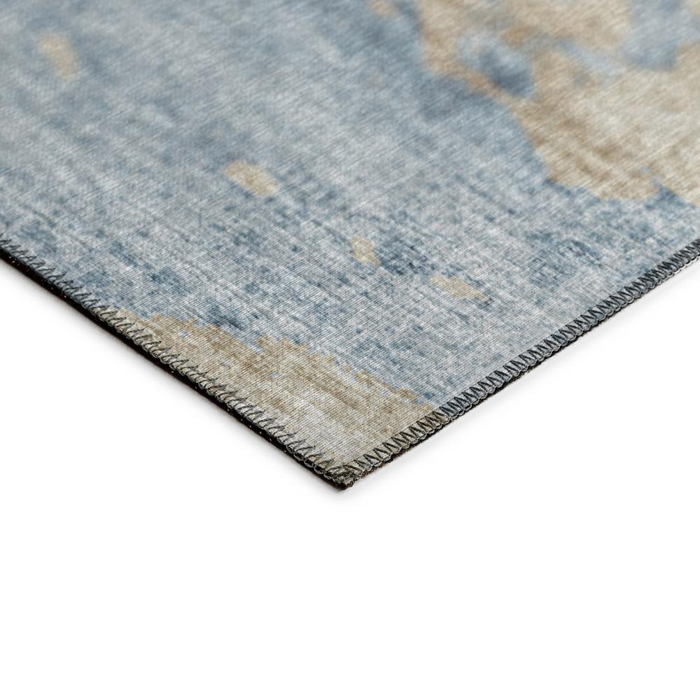 Indoor Accord AAC36 Blue Washable 10' x 14' Rug