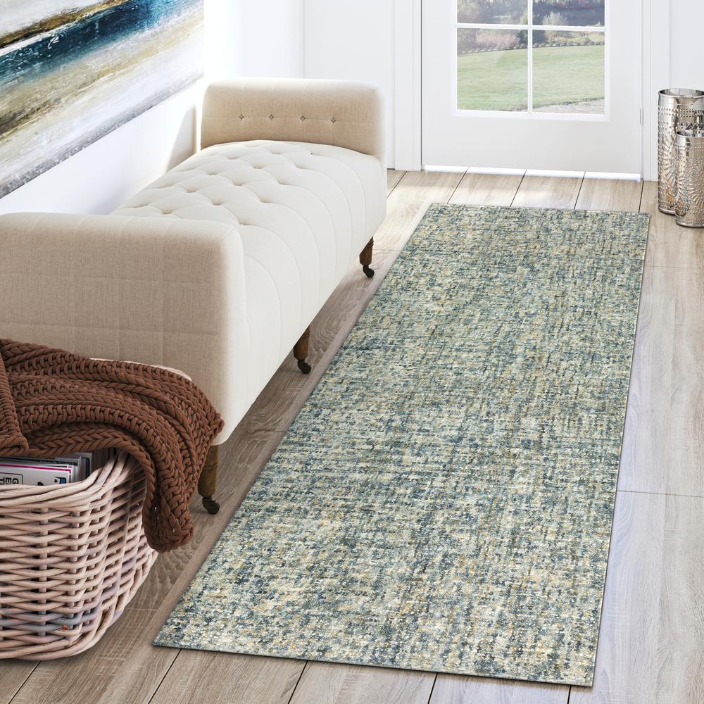 Addison Eastman Variegated Solid Blue 2’3" x 7’6" Runner Rug