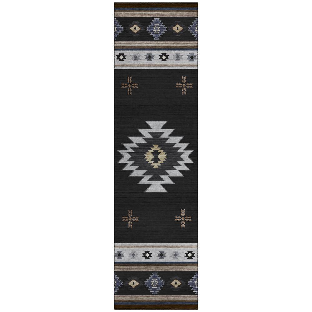 Indoor/Outdoor Sonora ASO34 Midnight Washable 2'3" x 7'6" Runner Rug