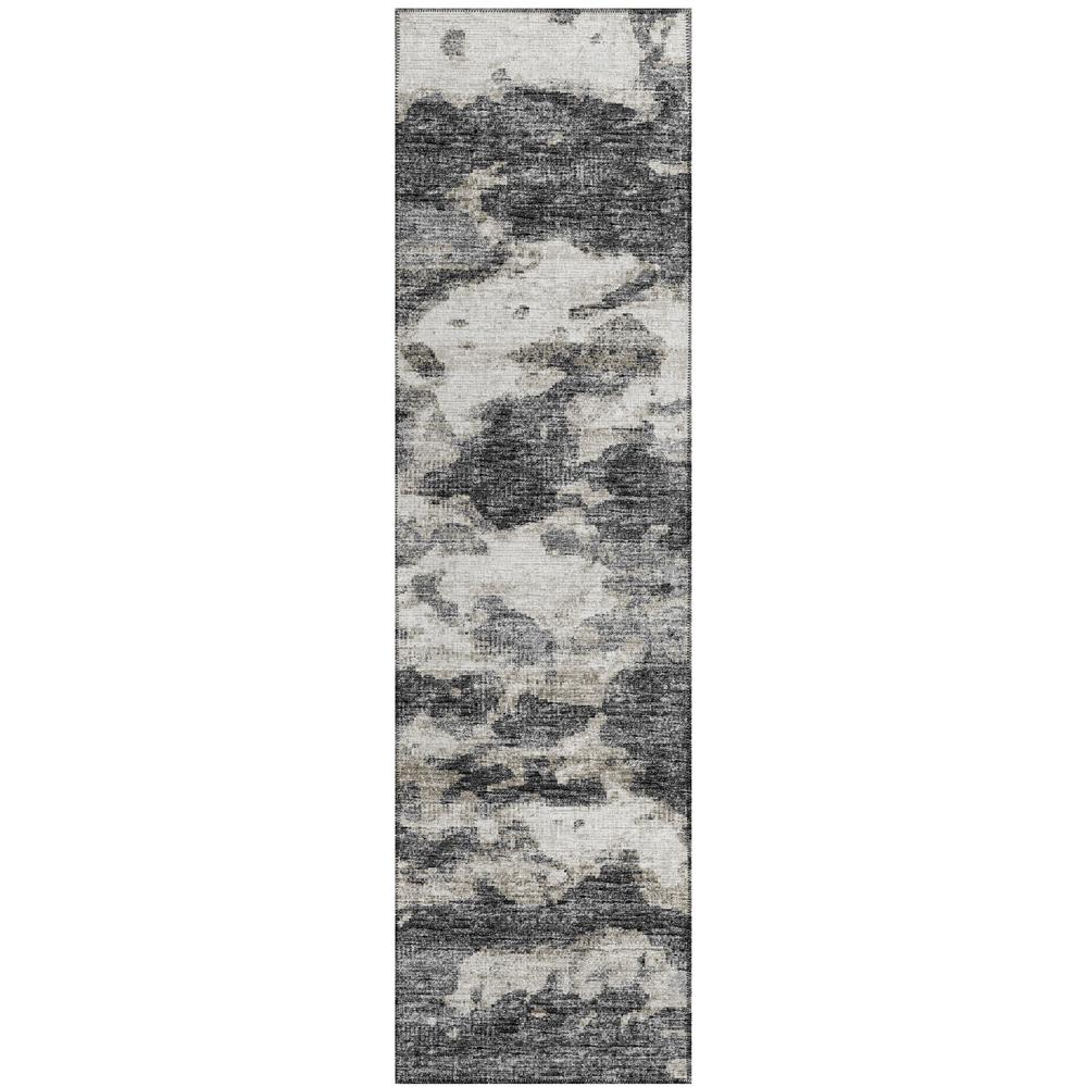 Indoor/Outdoor Accord AAC36 Black Washable 2'3" x 7'6" Runner Rug