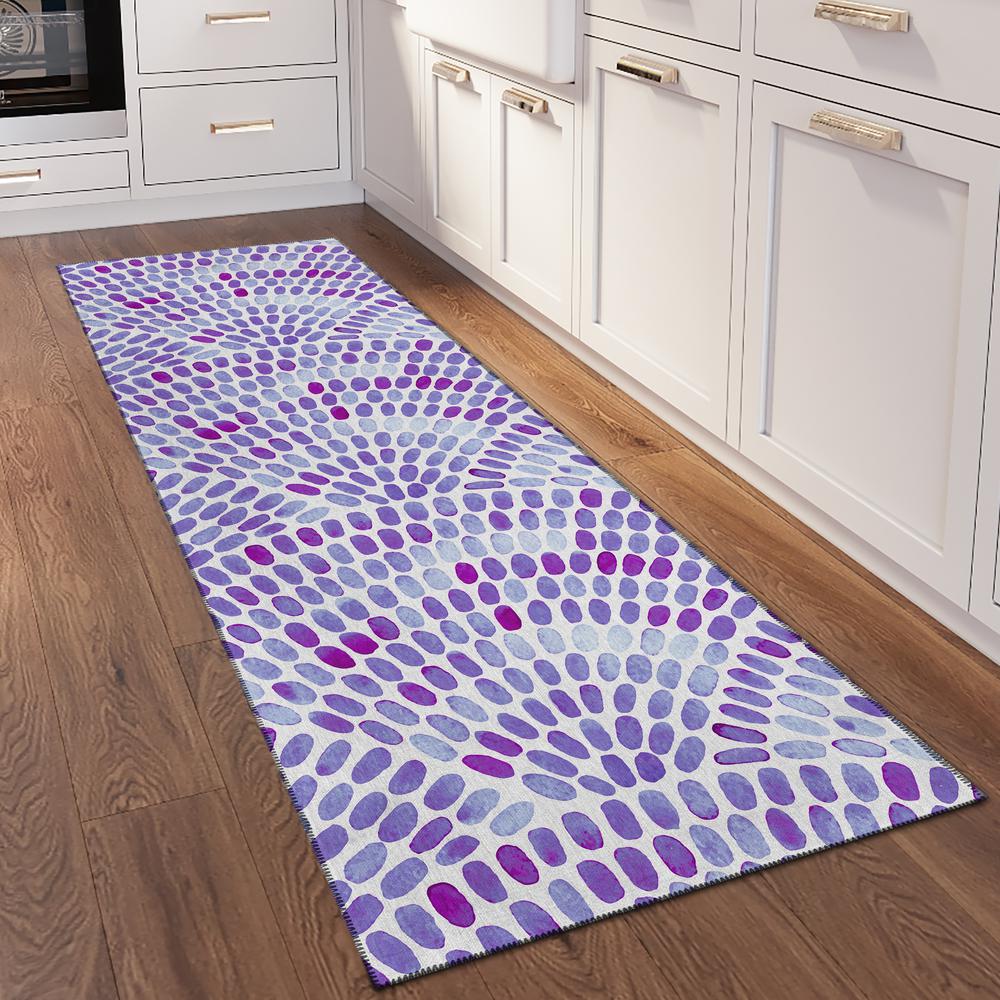 Indoor/Outdoor Surfside ASR37 Purple Washable 2'3" x 7'6" Runner Rug