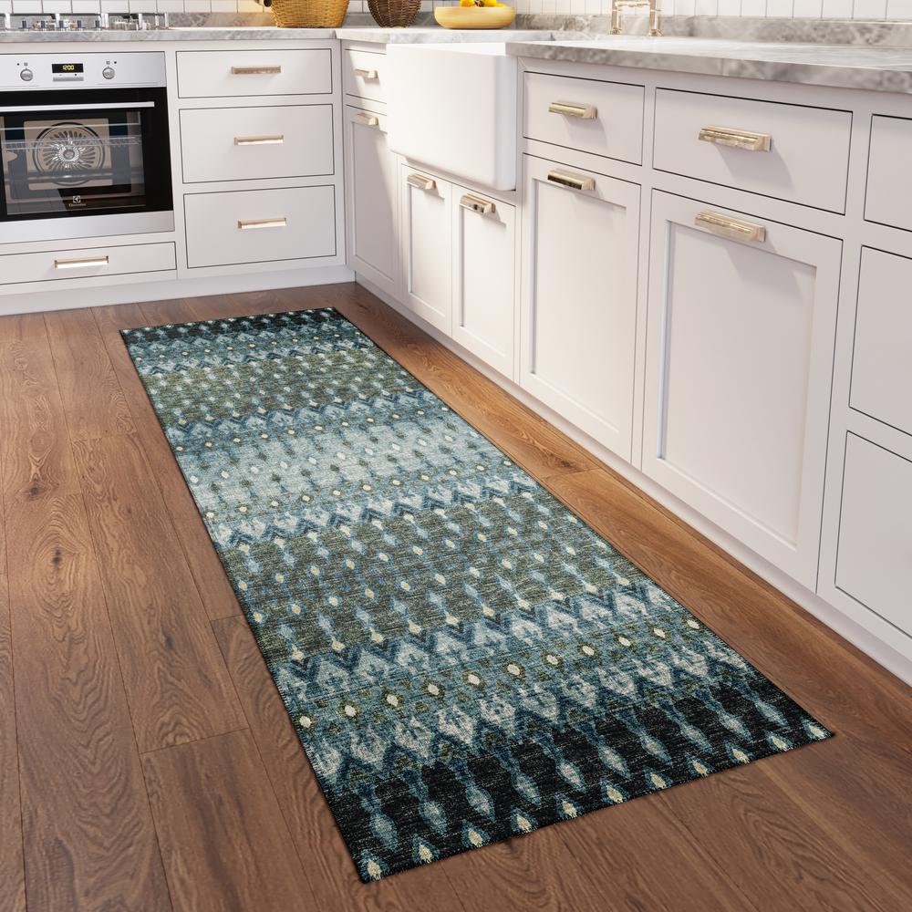 Bravado Moody Transitional Ikat 2'3" x 7'6" Runner Rug Moody ABV31