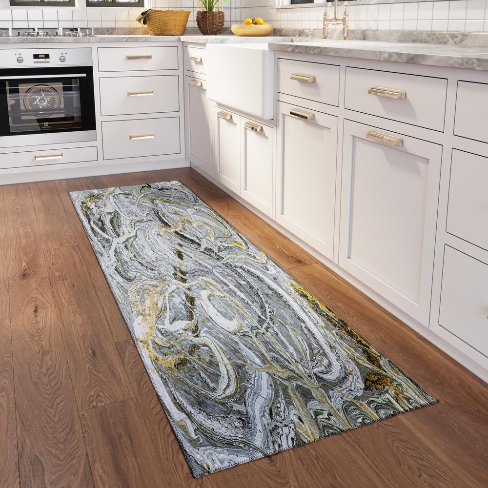 Karina Cyclone Modern Abstract 2'3" x 7'6" Runner Rug Cyclone AKC42