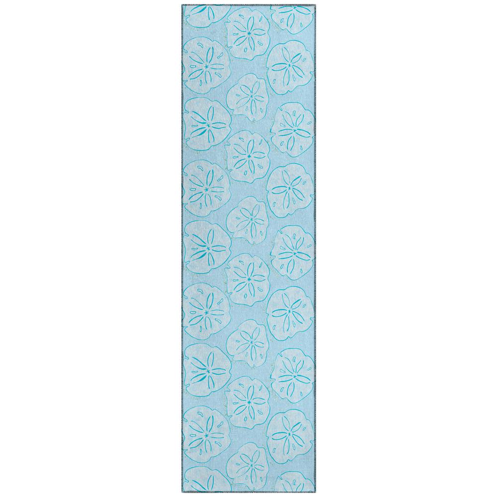 Indoor/Outdoor Surfside ASR40 Blue Washable 2'3" x 7'6" Runner Rug