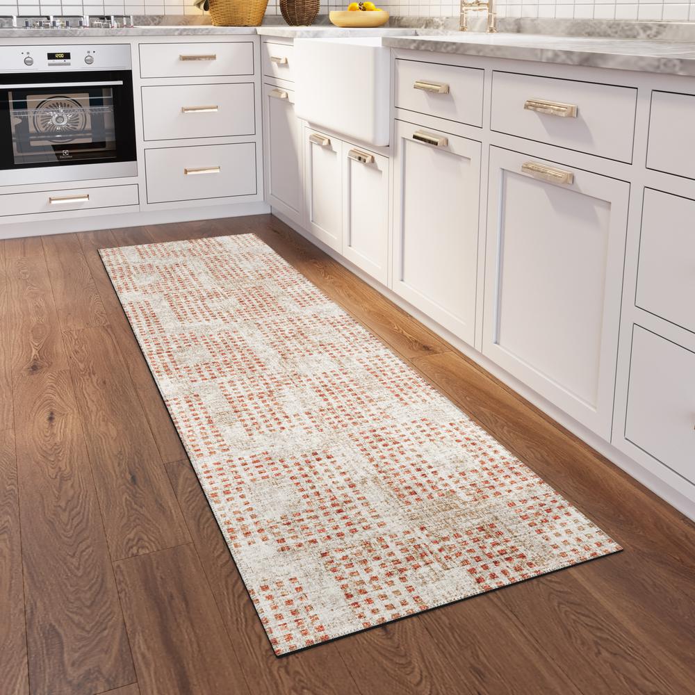 Eleanor Spice Contemporary Geometric 2'3" x 7'6" Runner Rug Spice AER31