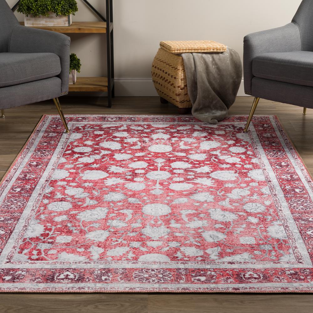 Kensington AKE37RE9X13 Red, Area Rug