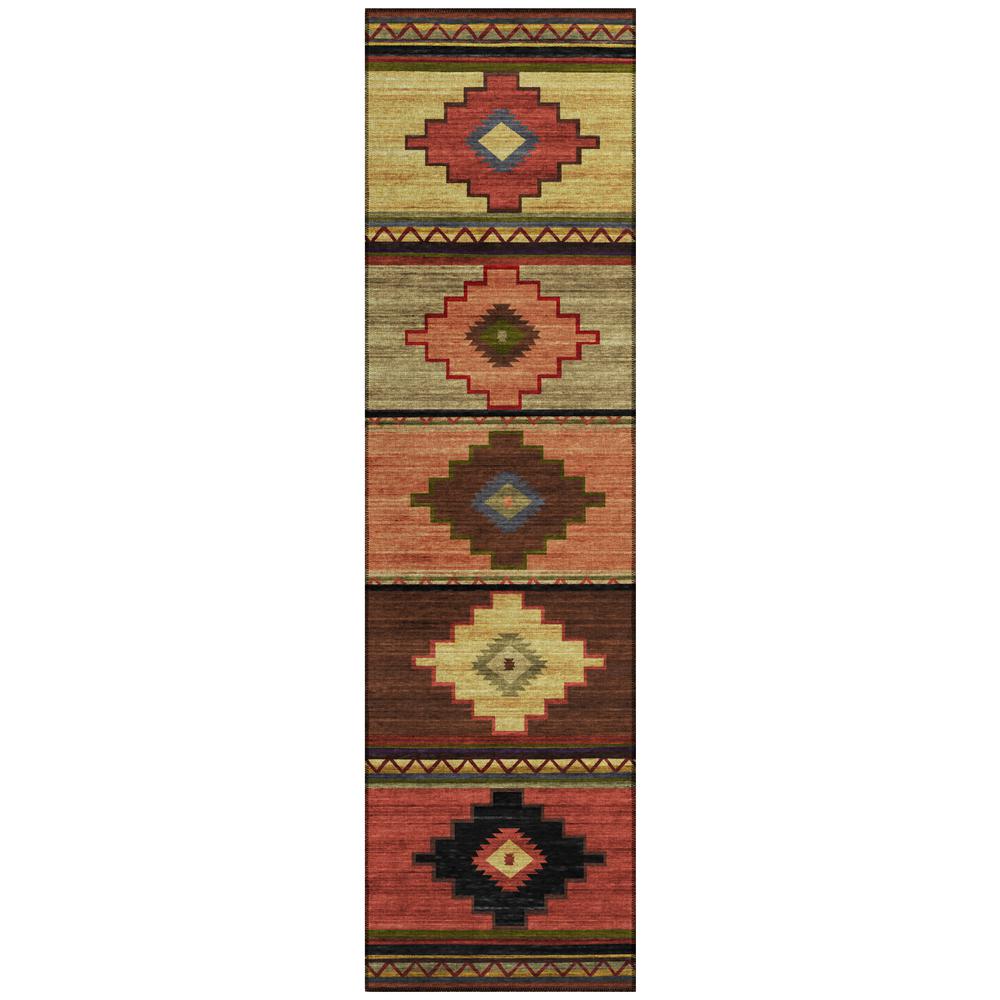 Indoor/Outdoor Sonora ASO31 Paprika Washable 2'3" x 7'6" Runner Rug