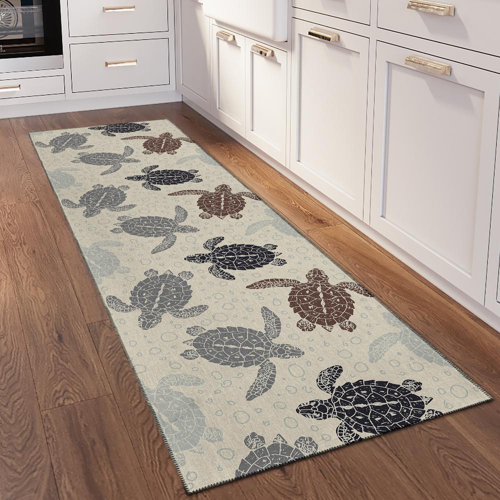 Indoor/Outdoor Surfside ASR43 Sand Washable 2'3" x 7'6" Runner Rug