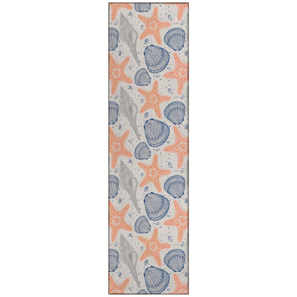 Indoor/Outdoor Surfside ASR34 Peach Washable 2'3" x 7'6" Runner Rug