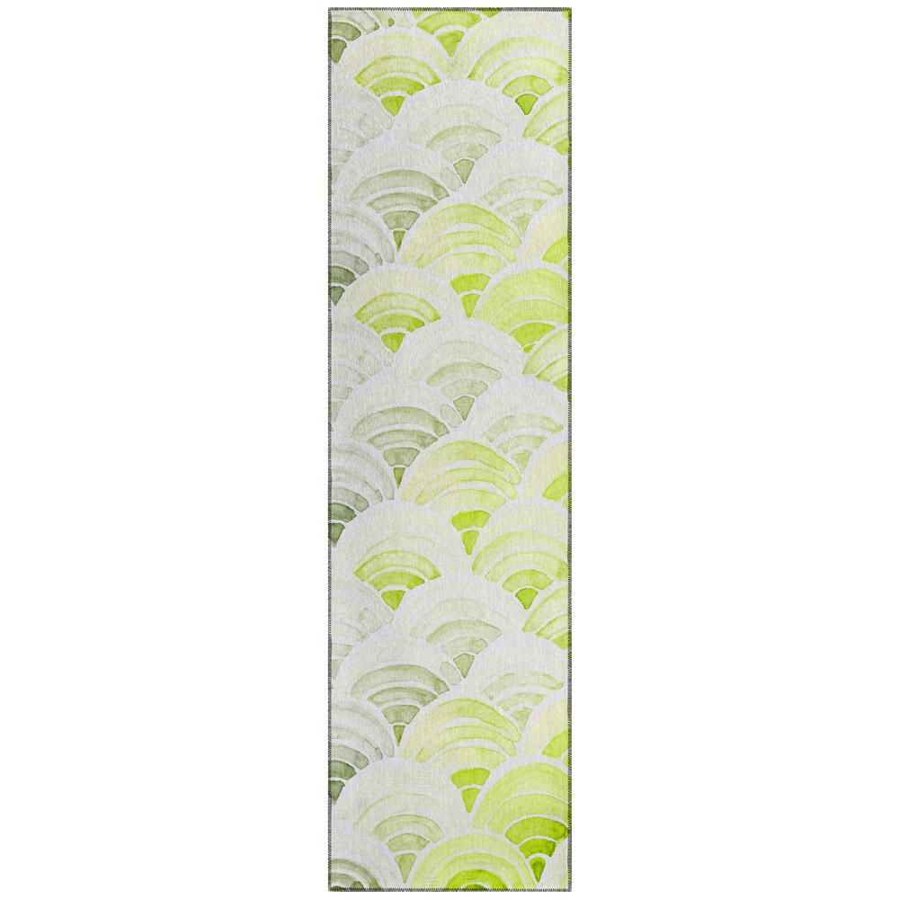 Indoor/Outdoor Surfside ASR35 Green Washable 2'3" x 7'6" Runner Rug