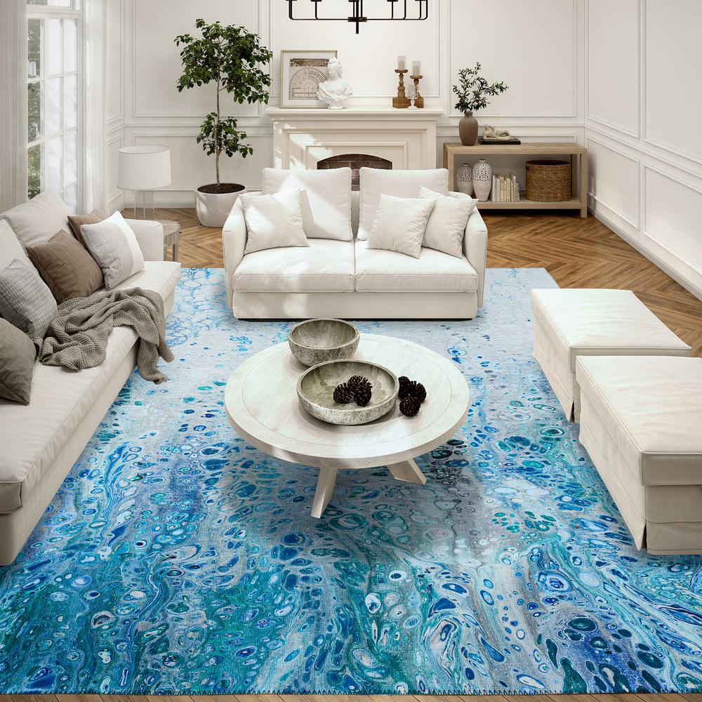 Karina Shoreline Modern Abstract 10' x 14' Area Rug Shoreline AKC48