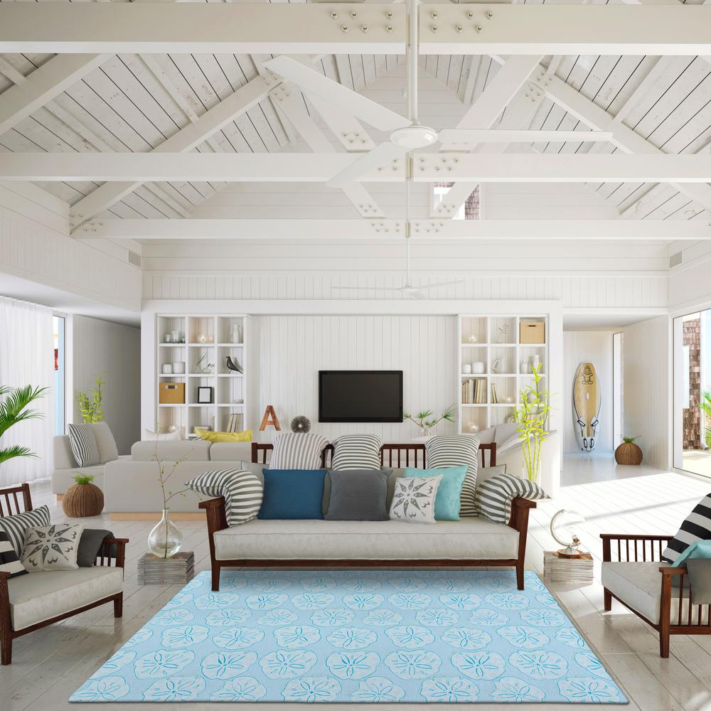 Indoor/Outdoor Surfside ASR40 Blue Washable 10' x 14' Rug