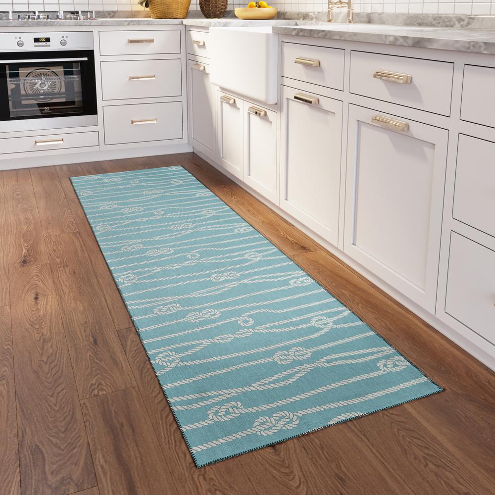 Indoor/Outdoor Harpswell AHP37 Shoreline Washable 2'3" x 7'6" Runner Rug
