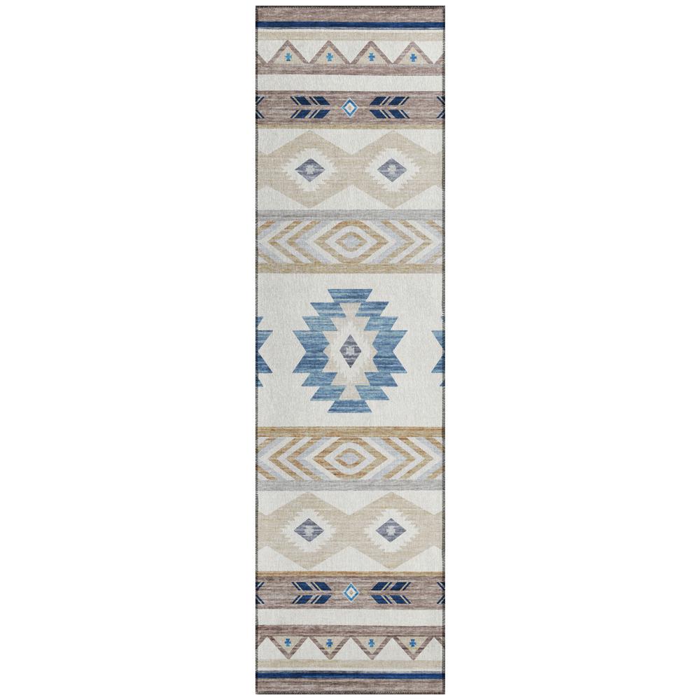 Indoor/Outdoor Sonora ASO33 Taupe Washable 2'3" x 7'6" Runner Rug